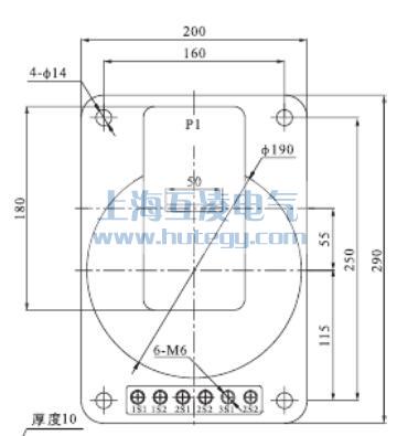 LFZB8-10B電流互感器仰視圖